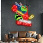 Columbus Blue Jackets Neon Sign Artistic Mascot Acrylic 1