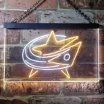 Columbus Blue Jackets Neon Sign Leaping Fish Form 1