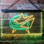 Columbus Blue Jackets Neon Sign Leaping Fish Form 1