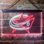 Columbus Blue Jackets Neon Sign Leaping Fish Form 1