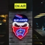 Columbus Blue Jackets Neon Sign Skull 1
