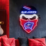 Columbus Blue Jackets Neon Sign Skull 1
