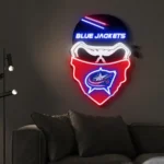 Columbus Blue Jackets Neon Sign Skull 1