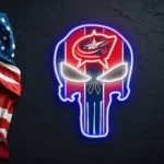 Columbus Blue Jackets Neon Sign The Punisher 1
