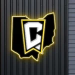 Columbus Crew Neon Sign Artistic Fc Ohio State Map 1