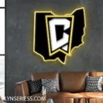 Columbus Crew Neon Sign Artistic Fc Ohio State Map 1