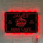 Coors Light Metal Sign Custom Mountain 1