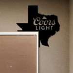 Coors Light Metal Sign Texas State Map 1