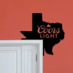 Coors Light Metal Sign Texas State Map 1