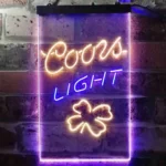 Coors Light Neon Sign 4 Leaf Clover 1