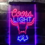 Coors Light Neon Sign Breathing Bull Residence Bar 1