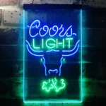 Coors Light Neon Sign Breathing Bull Residence Bar 1