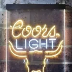 Coors Light Neon Sign Breathing Bull Residence Bar 1