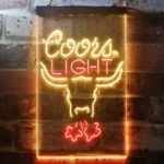 Coors Light Neon Sign Breathing Bull Residence Bar 1