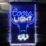 Coors Light Neon Sign Breathing Bull Residence Bar 1