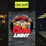 Coors Light Neon Sign Custom Foam Beer Mugs 1