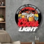 Coors Light Neon Sign Custom Foam Beer Mugs 1