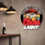 Coors Light Neon Sign Custom Foam Beer Mugs 1