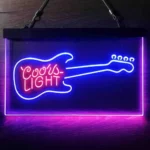 Coors Light Neon Sign Guitar Music Room 1