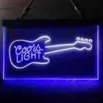 Coors Light Neon Sign Guitar Music Room 1