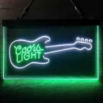 Coors Light Neon Sign Guitar Music Room 1