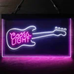 Coors Light Neon Sign Guitar Music Room 1