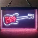 Coors Light Neon Sign Guitar Music Room 1