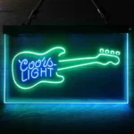 Coors Light Neon Sign Guitar Music Room 1