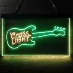 Coors Light Neon Sign Guitar Music Room 1