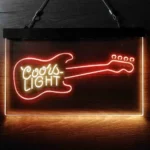 Coors Light Neon Sign Guitar Music Room 1