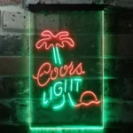 Coors Light Neon Sign Palm Tree 1
