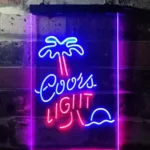 Coors Light Neon Sign Palm Tree 1