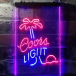 Coors Light Neon Sign Palm Tree 1