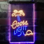 Coors Light Neon Sign Palm Tree 1