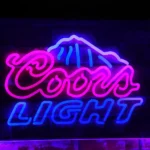 Coors Light Neon Sign Peak Home Bar 1