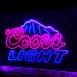 Coors Light Neon Sign Peak Home Bar 1