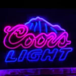 Coors Light Neon Sign Peak Home Bar 1