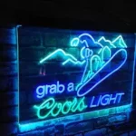 Coors Light Neon Sign Ski Sport 1