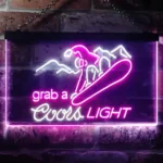 Coors Light Neon Sign Ski Sport 1