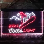 Coors Light Neon Sign Ski Sport 1