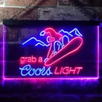 Coors Light Neon Sign Ski Sport 1