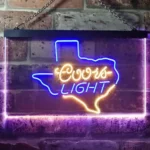 Coors Light Neon Sign Texas Home Bar 1