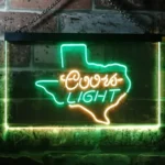 Coors Light Neon Sign Texas Home Bar 1