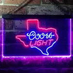 Coors Light Neon Sign Texas Home Bar 1