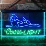 Coors Light Neon Sign Young Lady Lady Home Bar 1