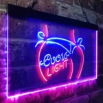 Coors Neon Sign Lite Bikini Maiden Beach 1