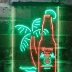 Corona Extra Neon Sign Flask Palm Tree 1