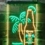 Corona Extra Neon Sign Flask Palm Tree 1