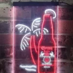 Corona Extra Neon Sign Flask Palm Tree 1