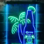 Corona Extra Neon Sign Flask Palm Tree 1